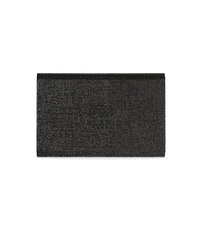 Valerio 1966 Portamonete nero da uomo in pelle con logo embossed | Valerio 1966