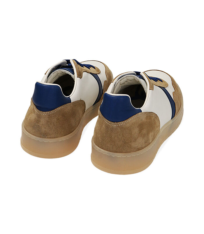 Valerio 1966 Sneakers Uomo Bianco/blu In Pelle | Valerio 1966