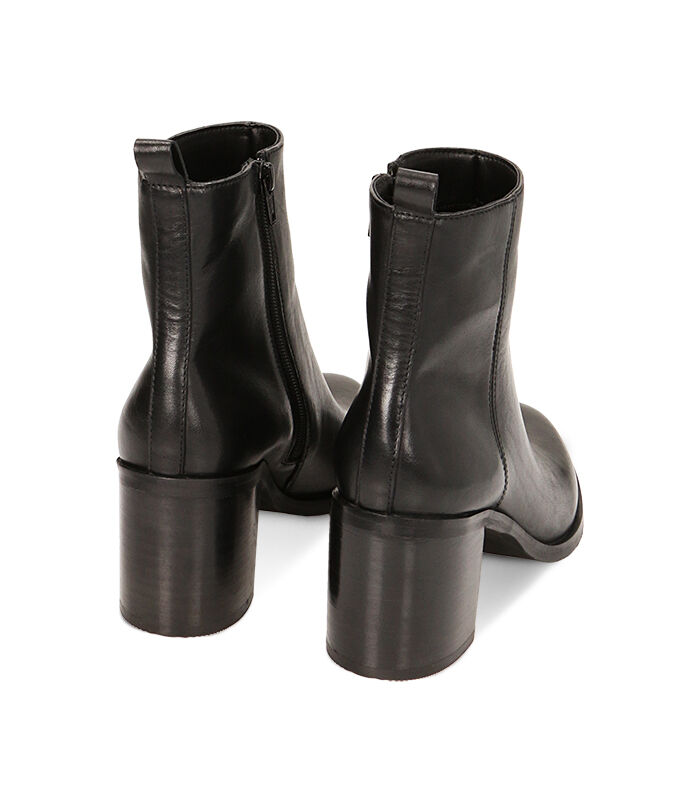 Valerio 1966 Stivaletti Donna Neri In Pelle Tacco 7 7 Cm | Valerio 1966