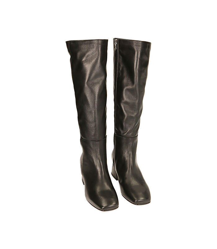 Valerio 1966 Stivali donna neri in pelle tacco 5 5 cm | Valerio 1966