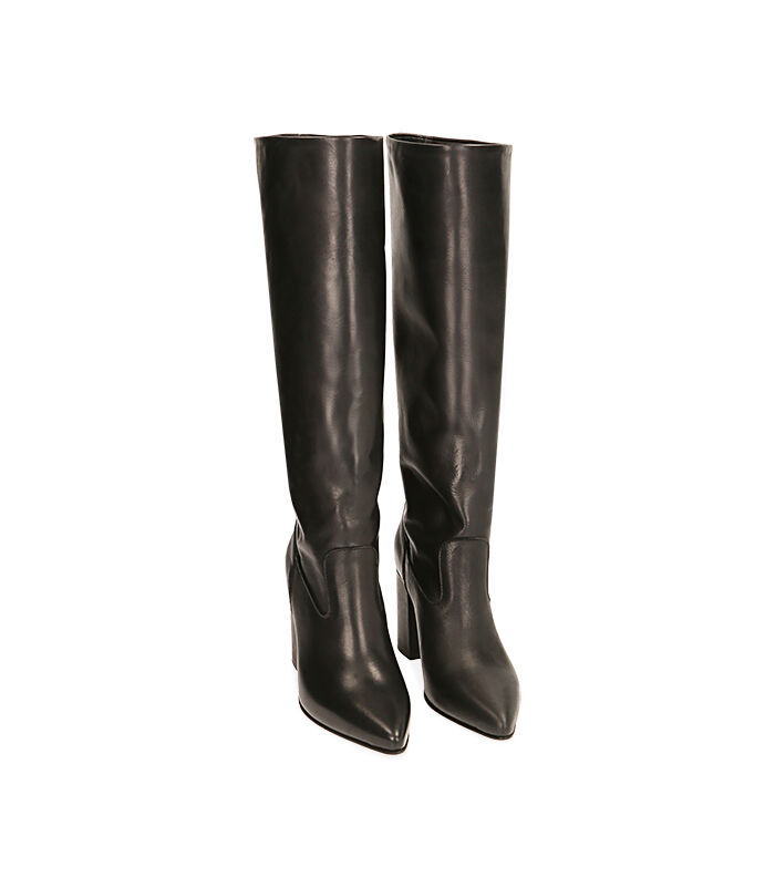 Valerio 1966 Stivali donna neri in pelle tacco 9 cm | Valerio 1966