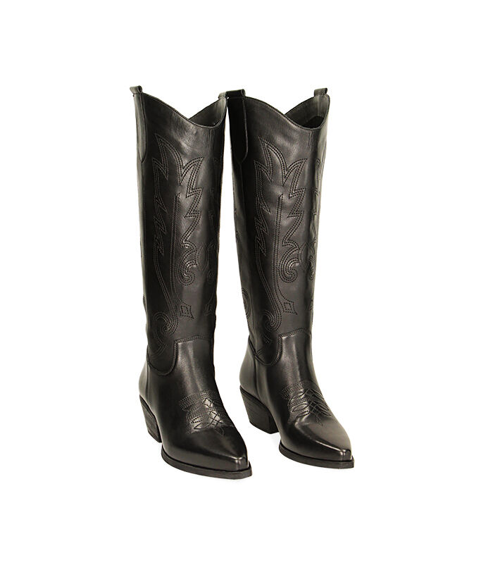 Valerio 1966 Stivali texani neri in pelle | Valerio 1966