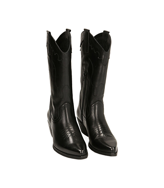 Valerio 1966 Stivali texani neri in pelle | Valerio 1966