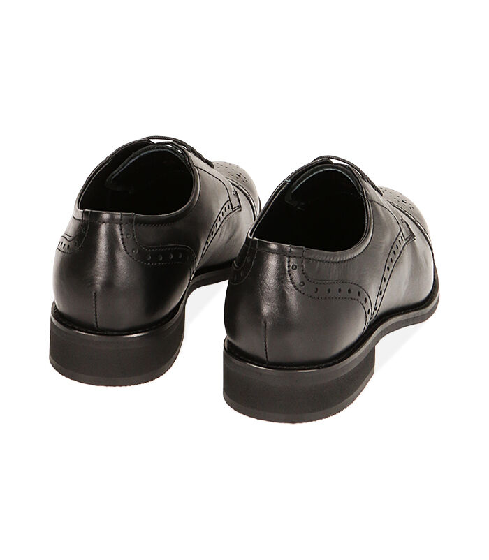 Valerio 1966 Stringata Uomo Nera In Pelle Traforata | Valerio 1966