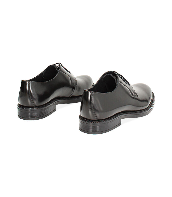 Valerio 1966 Stringate Nere In Pelle Abrasivata | Valerio 1966