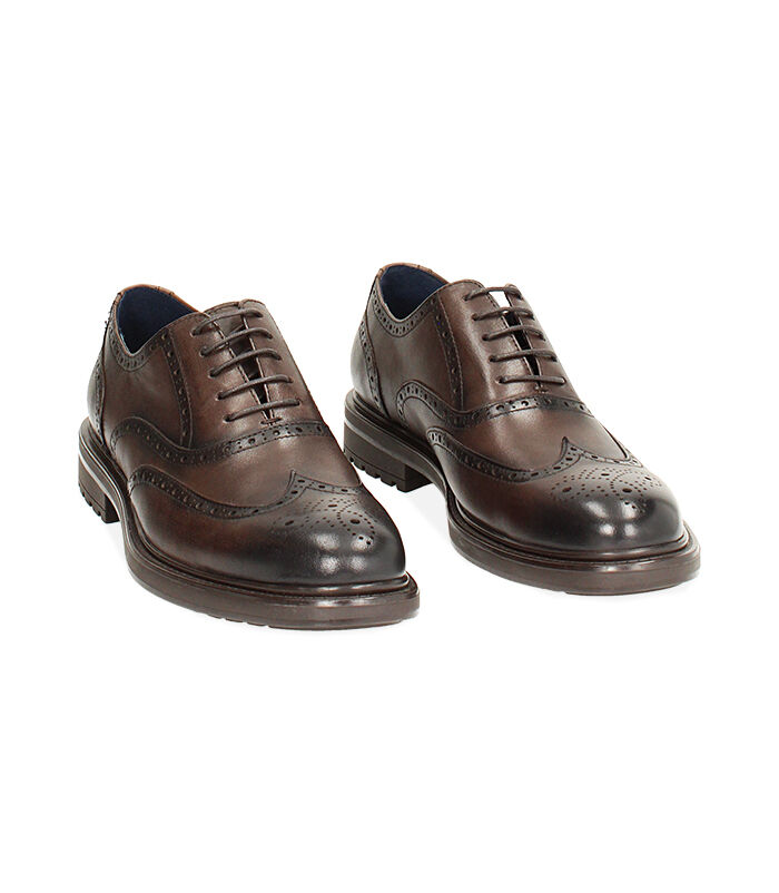 Valerio 1966 Stringate oxford moro in pelle | Valerio 1966