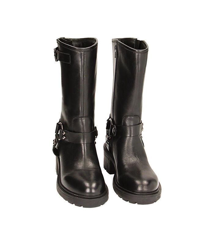 Valerio 1966 CALZATURA BIKER PELLE NERO