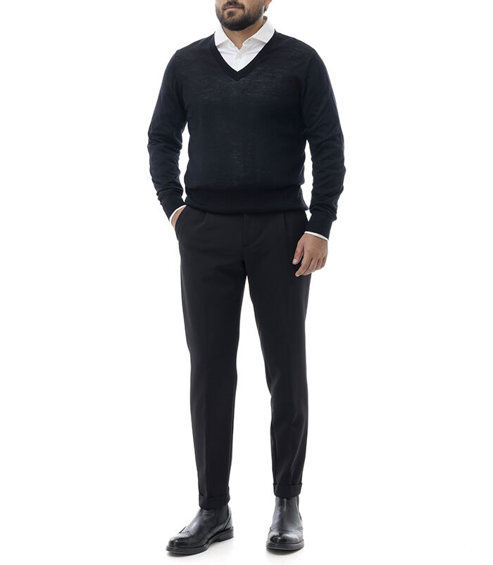 Valerio 1966 Maglioncino A V Nero | Valerio 1966