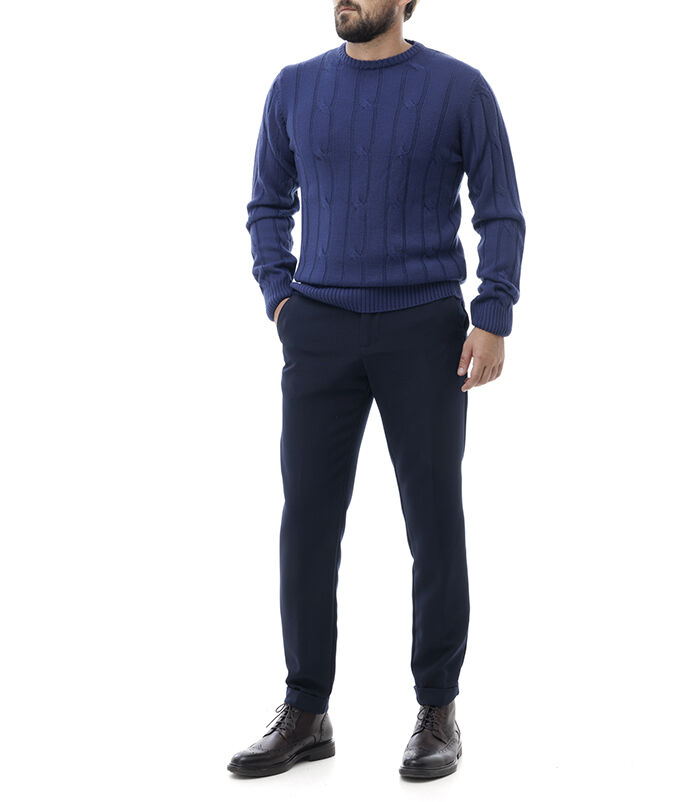 Valerio 1966 Maglione Blu A Trecce | Valerio 1966