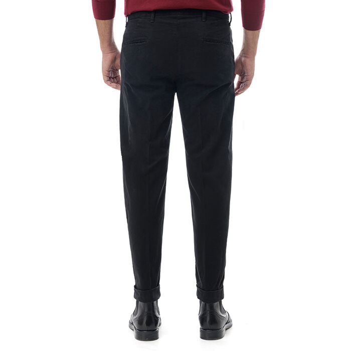 Valerio 1966 Pantalone Nero Di Cotone | Valerio 1966