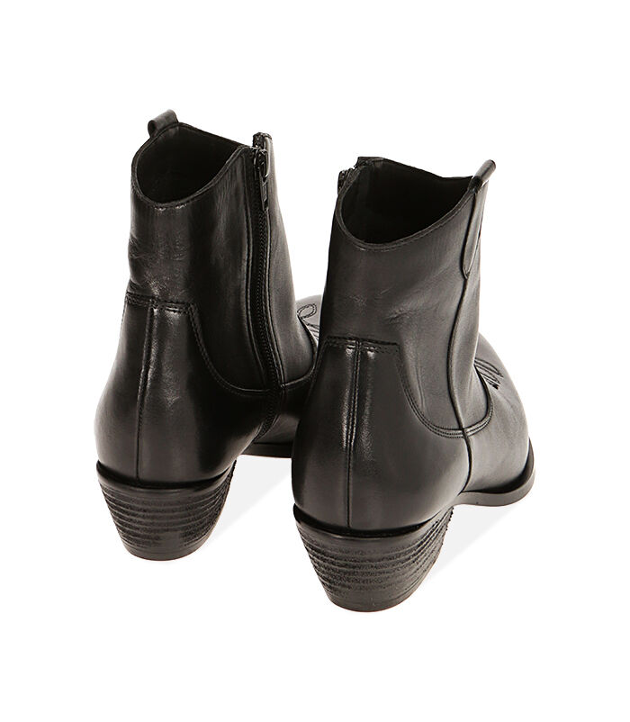 Valerio 1966 Texani Neri In Pelle | Valerio 1966