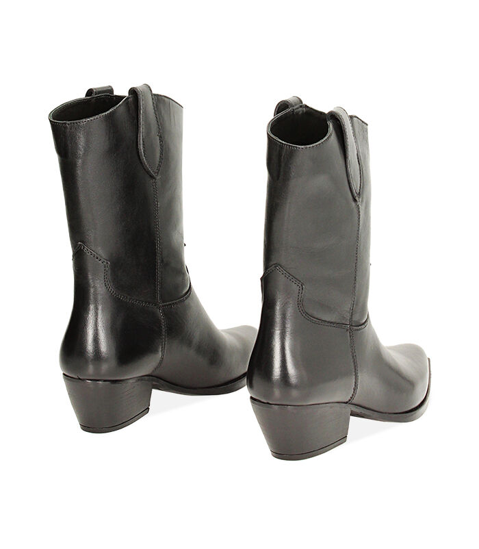 Valerio 1966 Texani Neri In Pelle | Valerio 1966