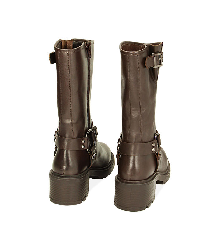 Valerio 1966 WOMEN SHOES BIKER LEATHER COGN