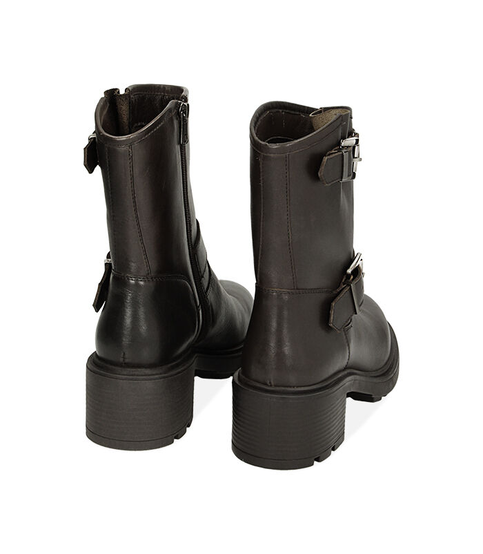 Valerio 1966 WOMEN SHOES BIKER LEATHER NERO