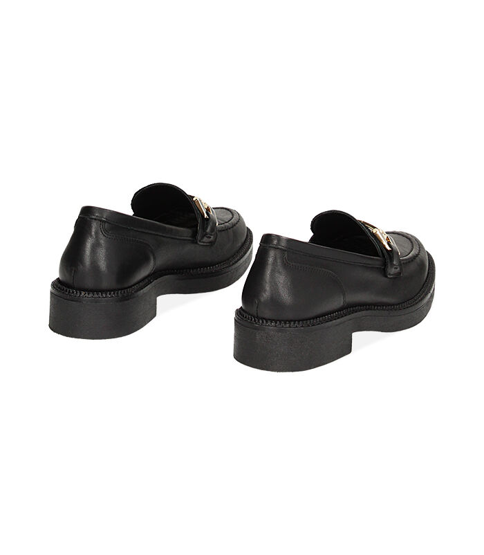 Valerio 1966 WOMEN SHOES MOCASSINS LEATHER NERO