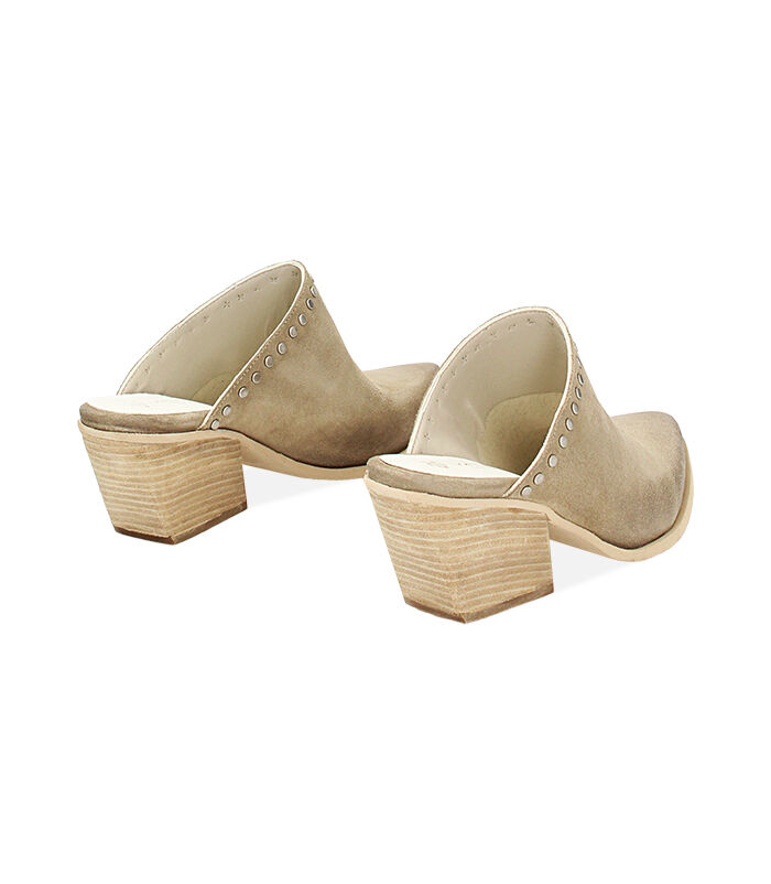 Valerio 1966 WOMEN SHOES SABOT SUEDE BEIG