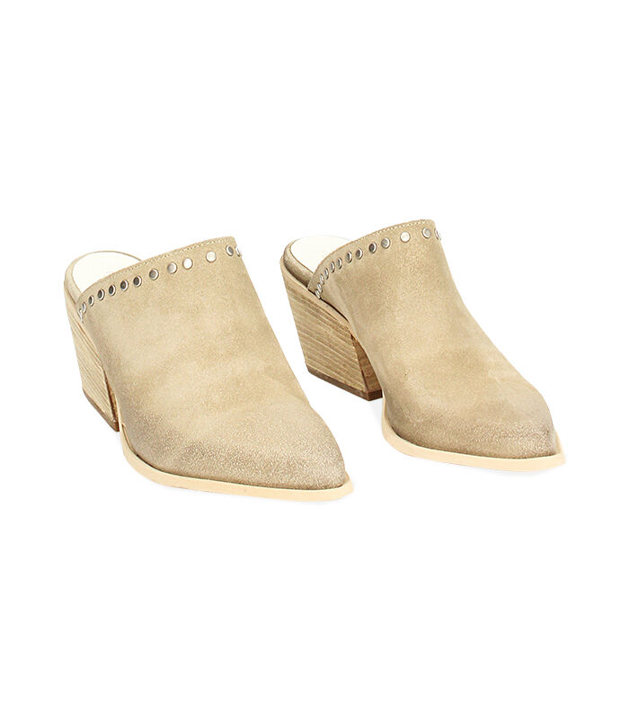 Valerio 1966 WOMEN SHOES SABOT SUEDE BEIG