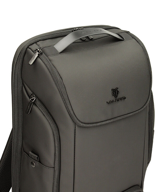 Valerio 1966 Zaino Nero In Tessuto Porta Pc Da Uomo | Valerio 1966