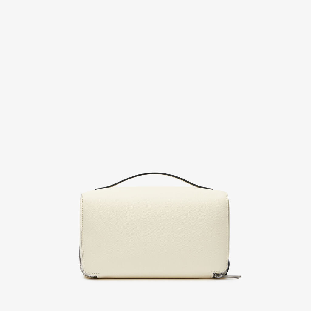 Valextra Beauty Case Da Donna Di Lusso In Pelle Bianca | Valextra V-Line