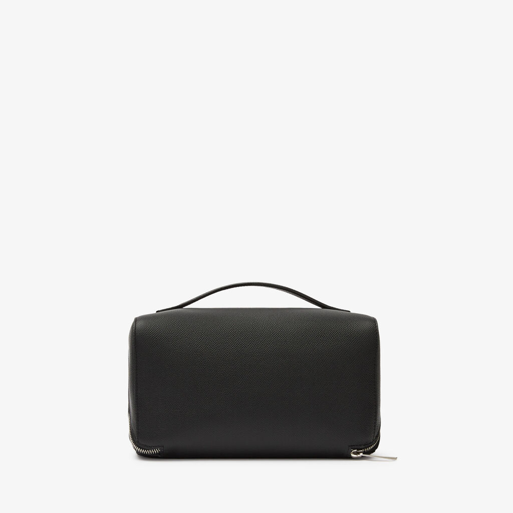 Valextra Beauty Case Da Uomo Di Lusso In Pelle Nera | Valextra V-Line