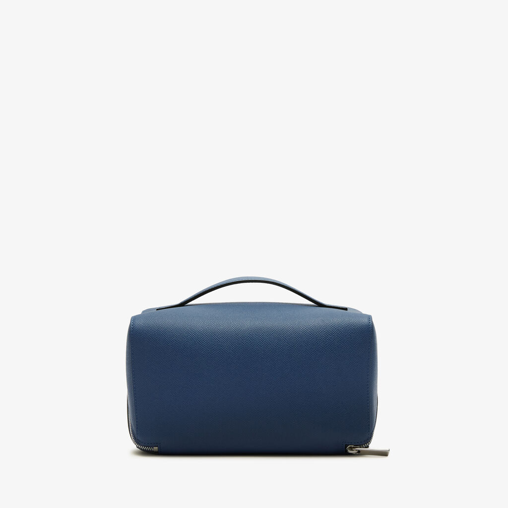 Valextra Beauty Case Da Viaggio Di Lusso In Pelle Blu | Valextra V-Line