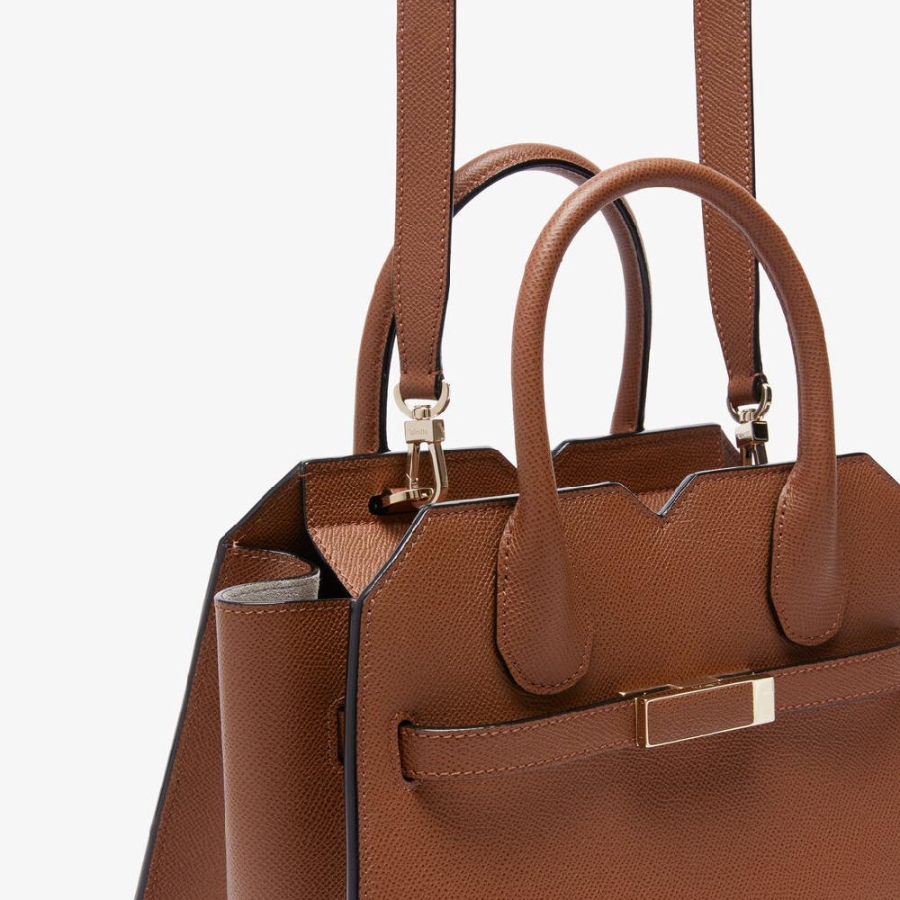 Valextra Borsa A Due Manici Da Donna Di Lusso In Pelle Marrone | Valextra