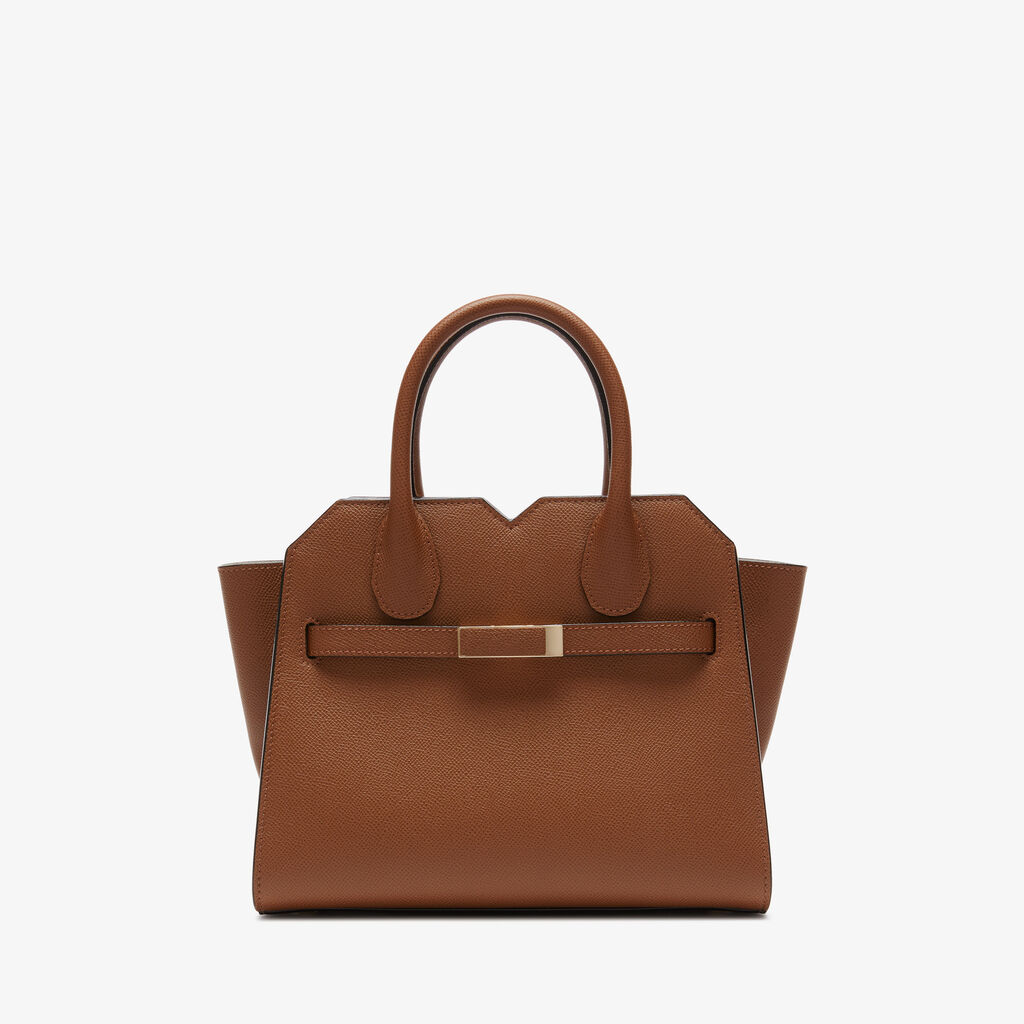 Valextra Borsa a due manici da Donna di Lusso in Pelle Marrone | Valextra