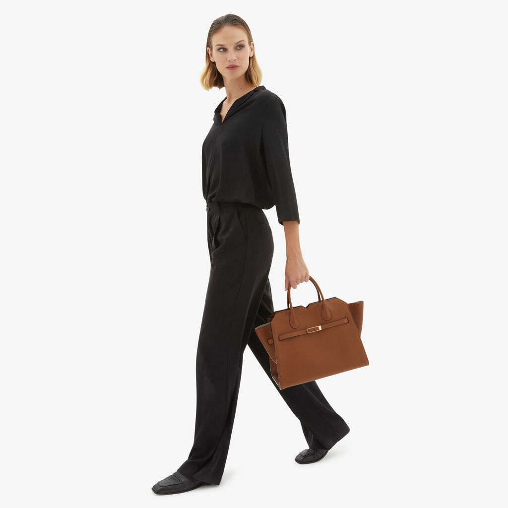 Valextra Borsa A Due Manici Da Donna Di Lusso Marrone | Valextra