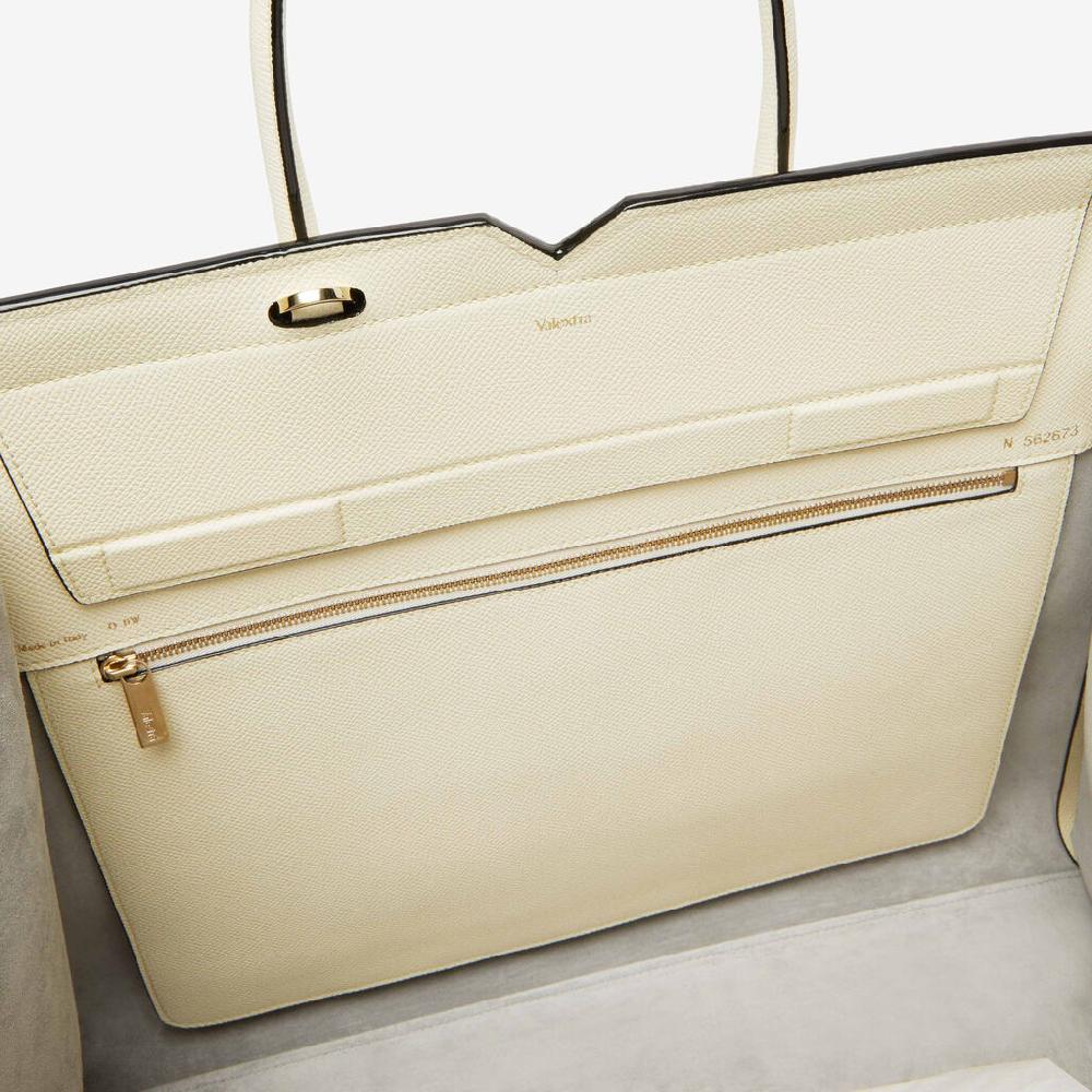 Valextra Borsa A Due Manici Da Donna Di Lusso Rigida Bianca | Valextra