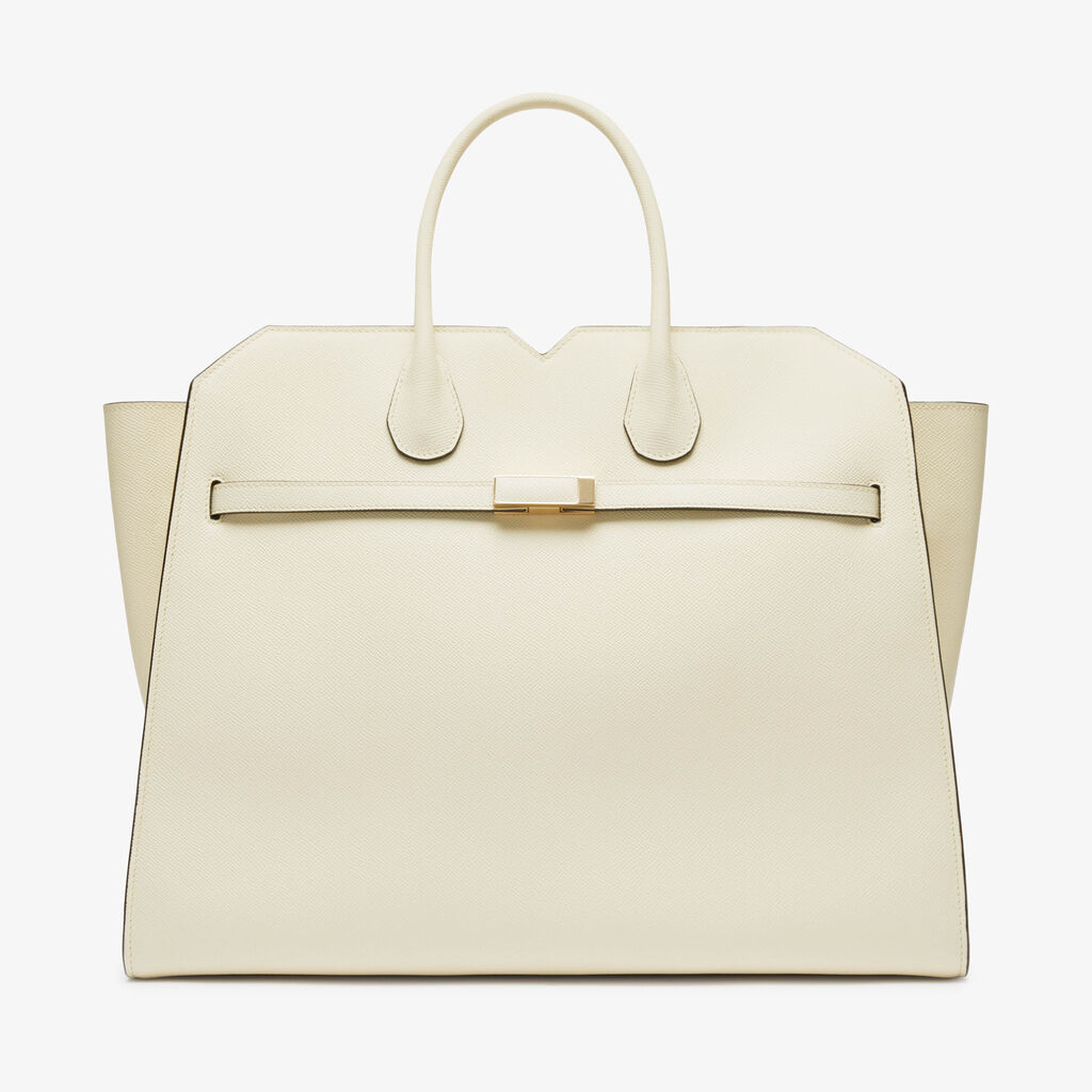 Valextra Borsa a due manici da Donna di Lusso rigida Bianca | Valextra