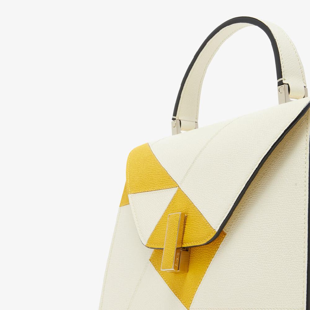 Valextra Borsa A Mano Da Donna Bianca E Gialla | Valextra Iside