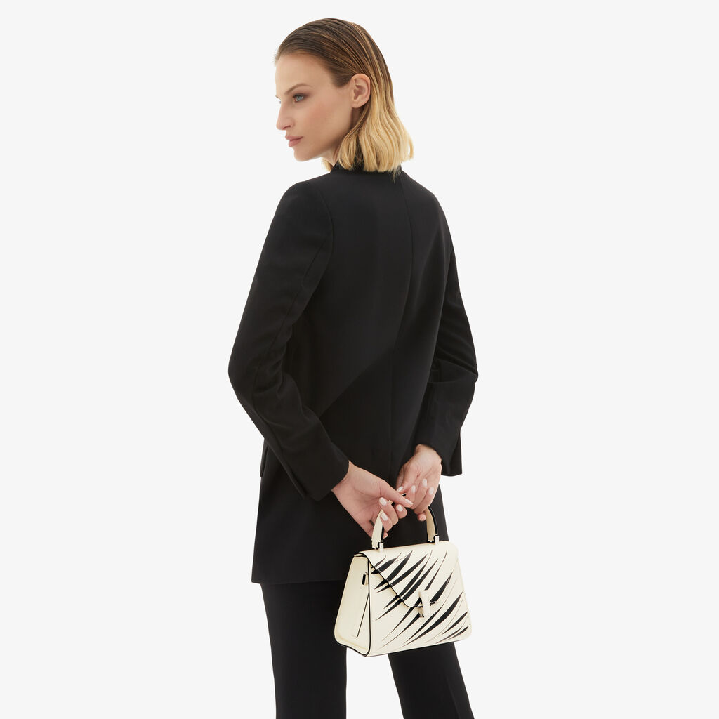 Valextra Borsa A Mano Da Donna Di Lusso Bianca E Nera | Valextra Iside