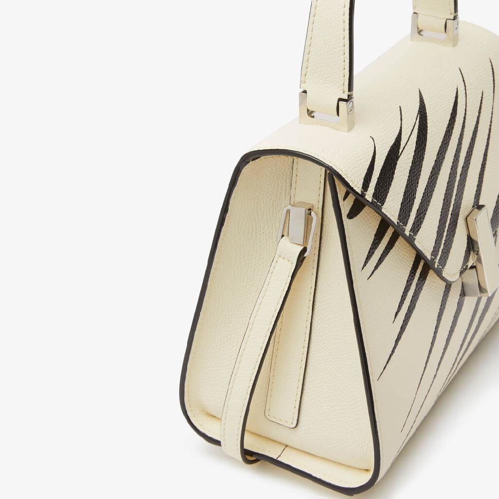 Valextra Borsa A Mano Da Donna Di Lusso Bianca E Nera | Valextra Iside