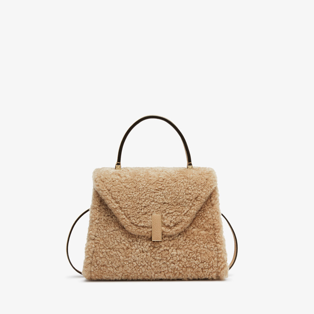 Valextra Borsa a mano da Donna di Lusso in Shearling Beige | Valextra Iside