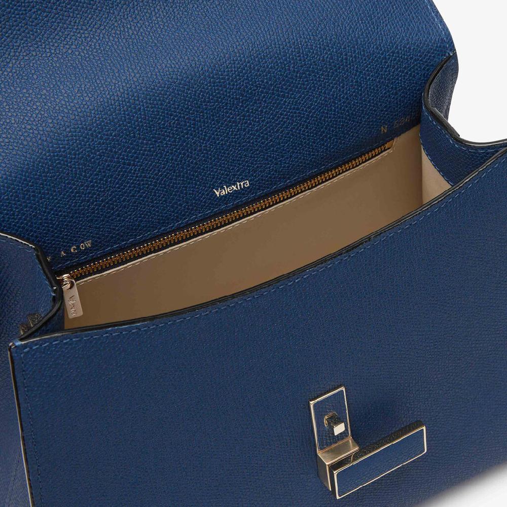 Valextra Borsa A Mano Da Donna In Pelle Blu Zaffiro | Valextra Iside