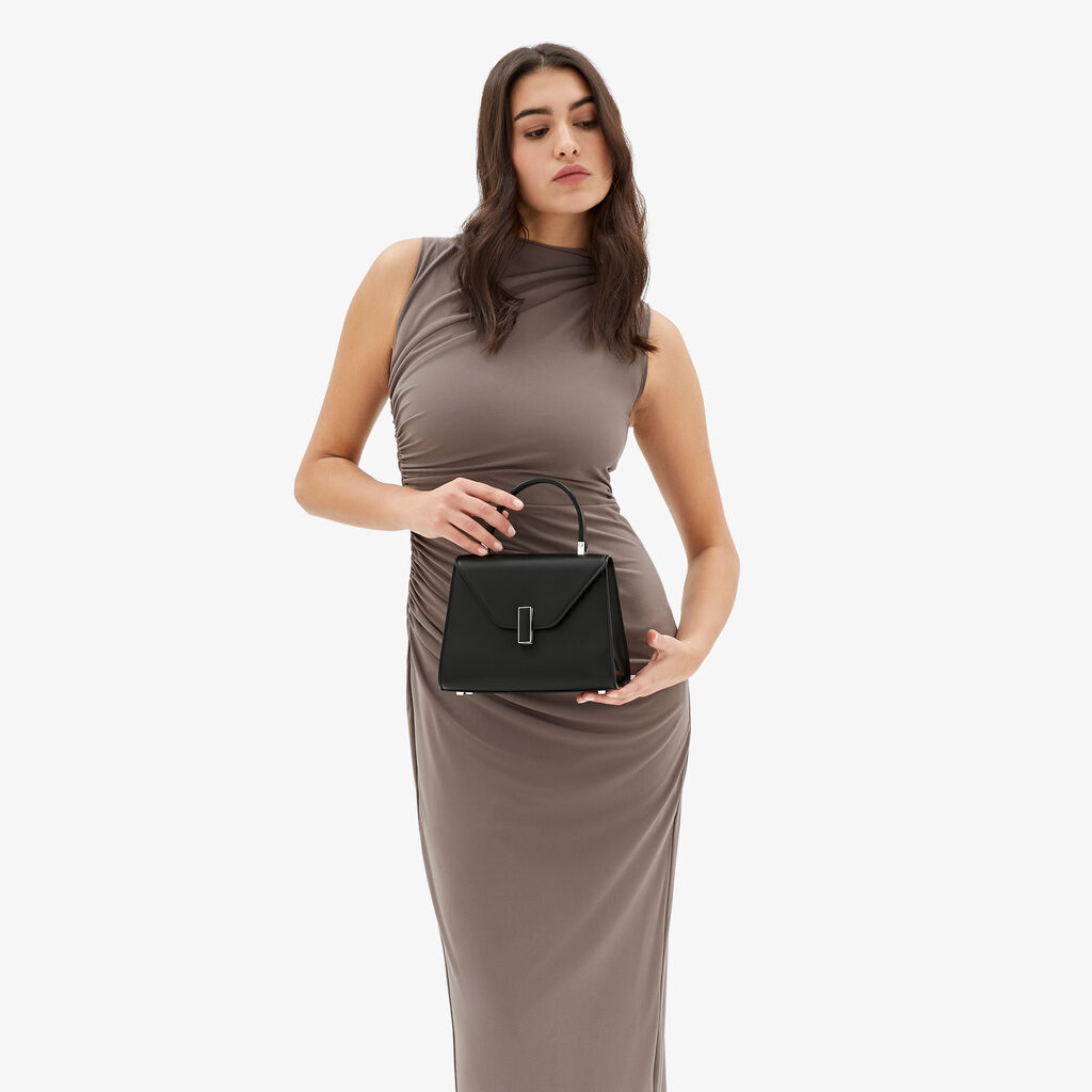 Valextra Borsa A Mano Da Donna In Pelle Palmellata Nera | Valextra Iside