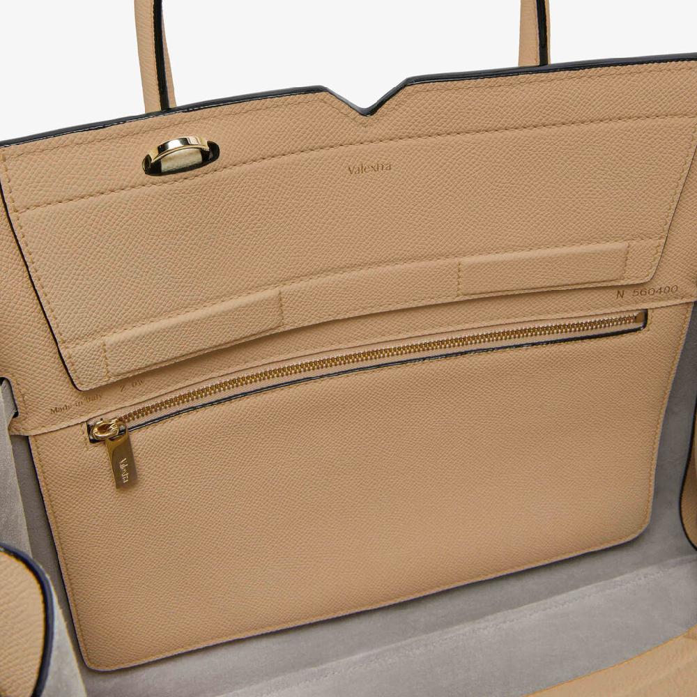 Valextra Borsa A Mano Da Donna Media Beige Di Lusso | Valextra