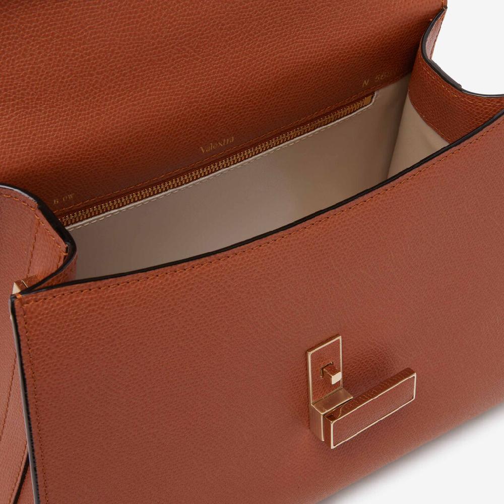 Valextra Borsa A Mano Da Donna Media In Pelle Marrone | Valextra Iside