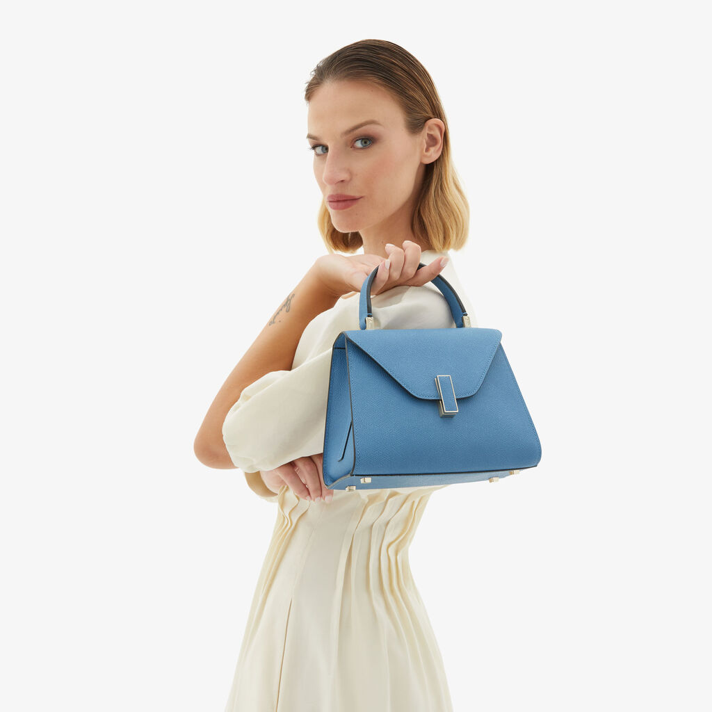 Valextra Borsa A Mano Da Donna Mini In Pelle Azzurra | Valextra Iside