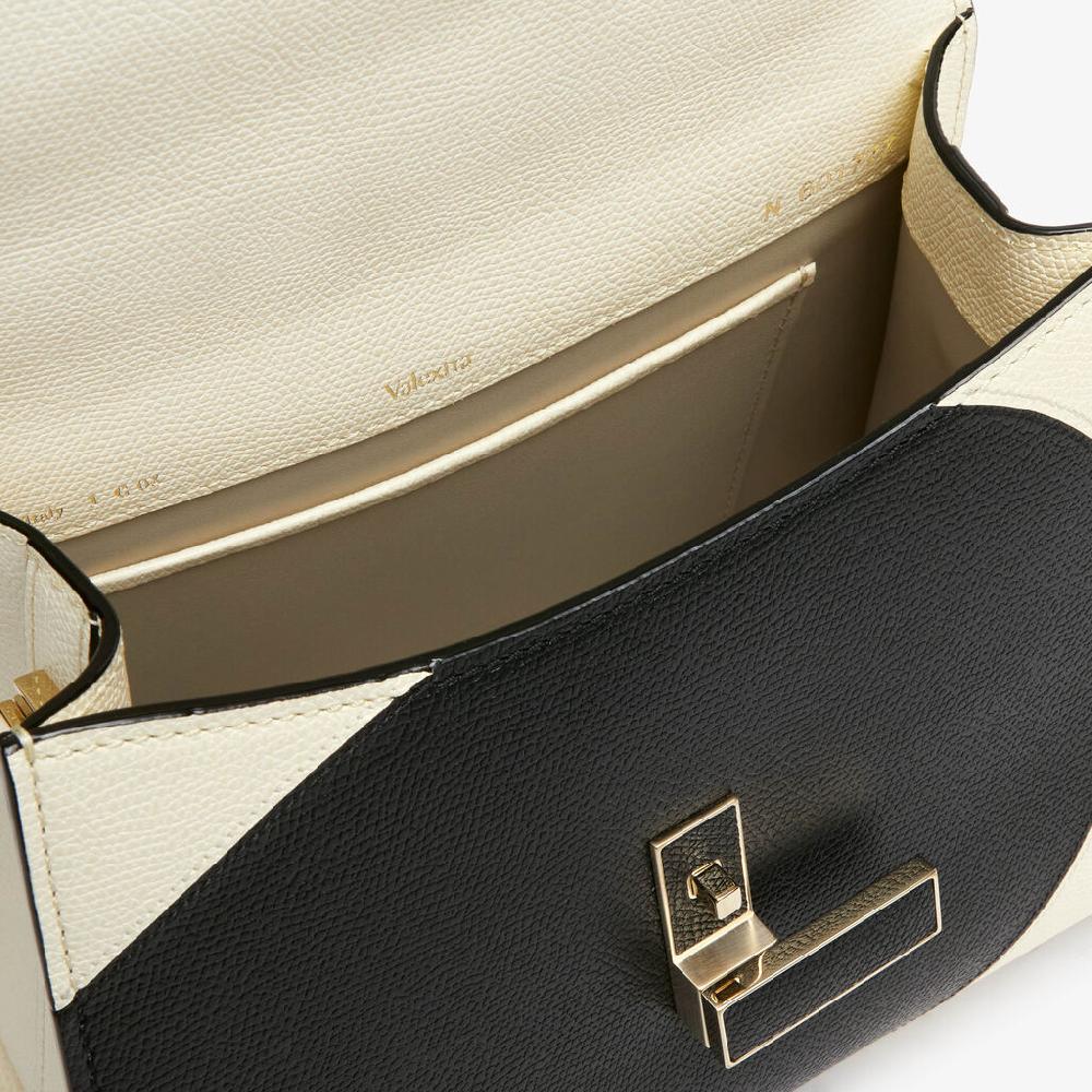 Valextra Borsa A Mano Da Donna Mini In Pelle Bianca E Nera | Valextra Iside