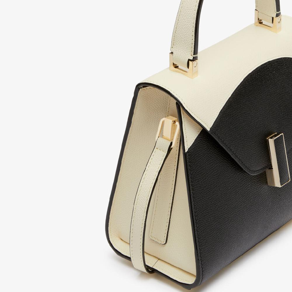 Valextra Borsa A Mano Da Donna Mini In Pelle Bianca E Nera | Valextra Iside