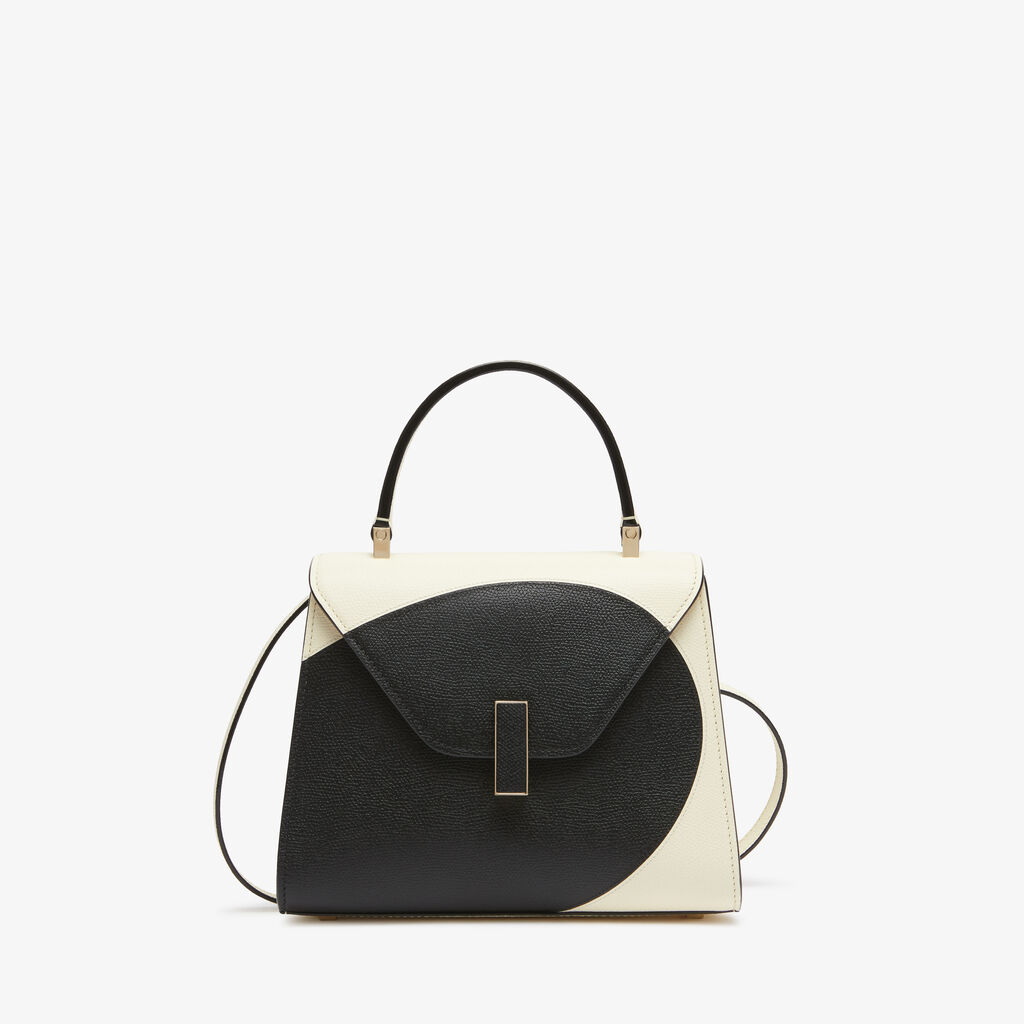Valextra Borsa a mano da Donna Mini in Pelle Bianca e Nera | Valextra Iside