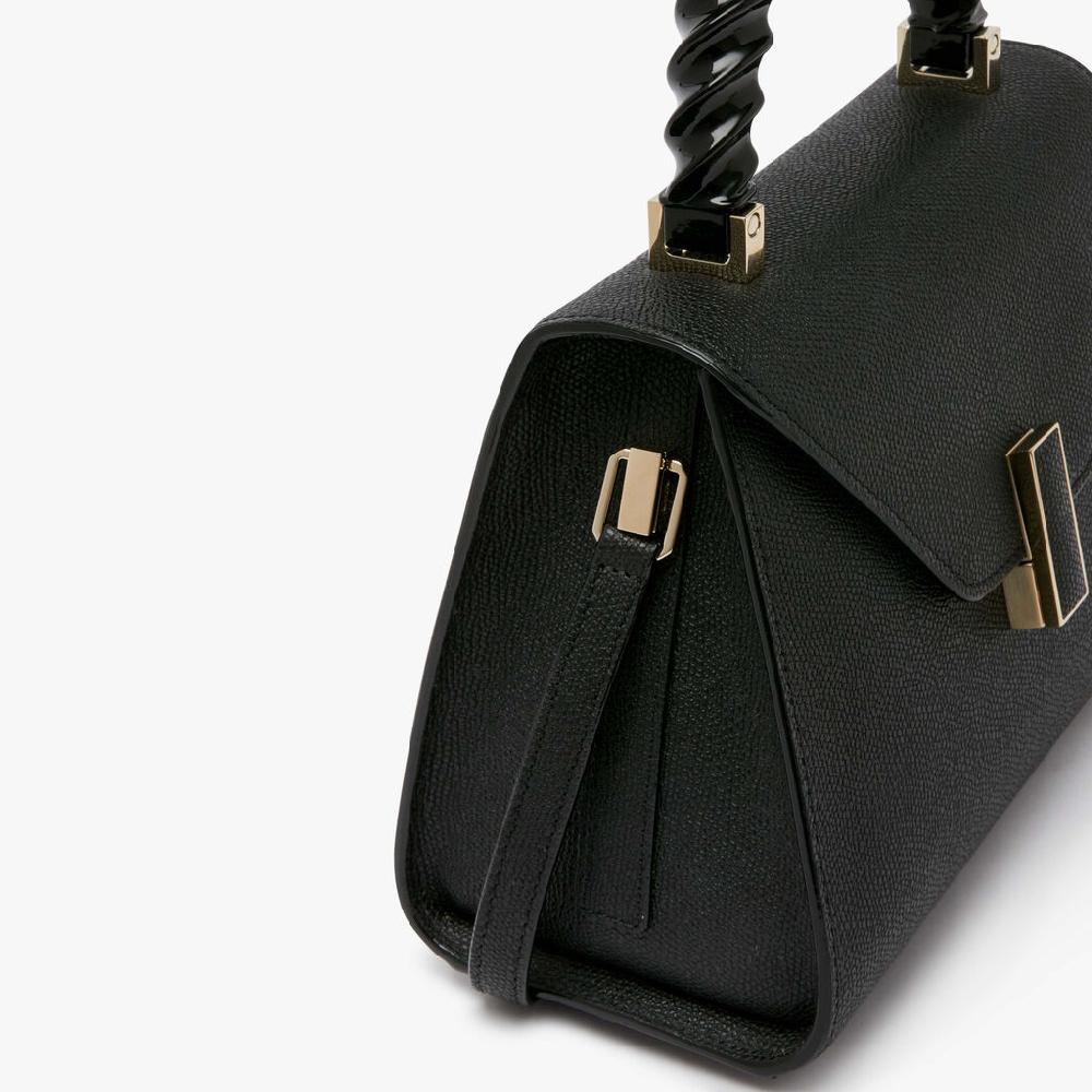 Valextra Borsa A Mano Da Donna Mini In Pelle Rigida Nera | Valextra Iside