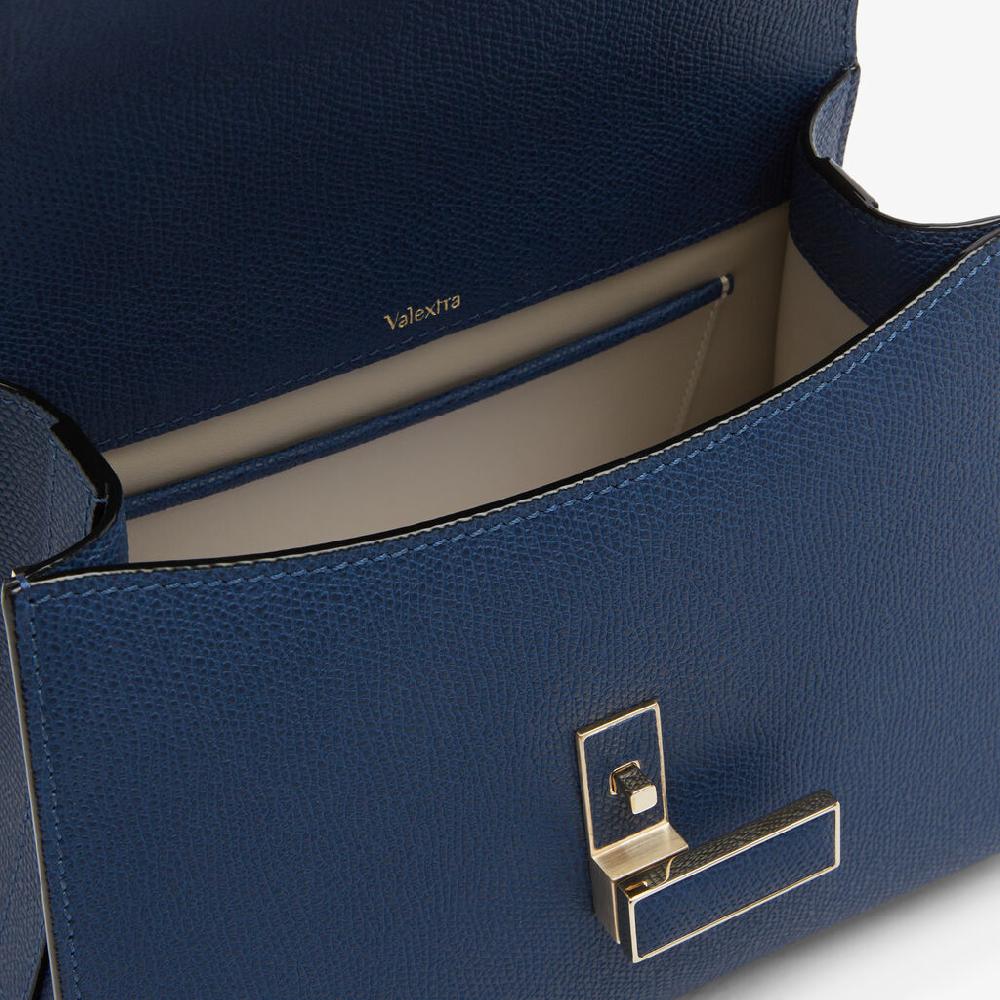 Valextra Borsa A Mano Donna Di Lusso In Pelle Blu Zaffiro | Valextra Iside