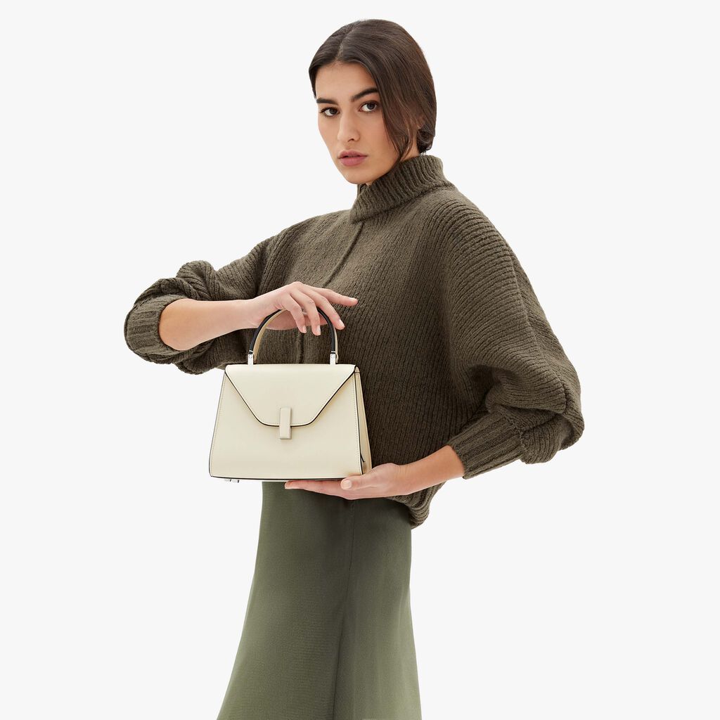 Valextra Borsa A Mano Donna In Pelle Palmellata Bianca | Valextra Iside