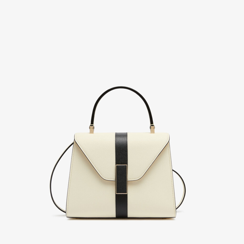 Valextra Borsa a mano Donna Lusso Pelle Bianca e Nera | Valextra Iside