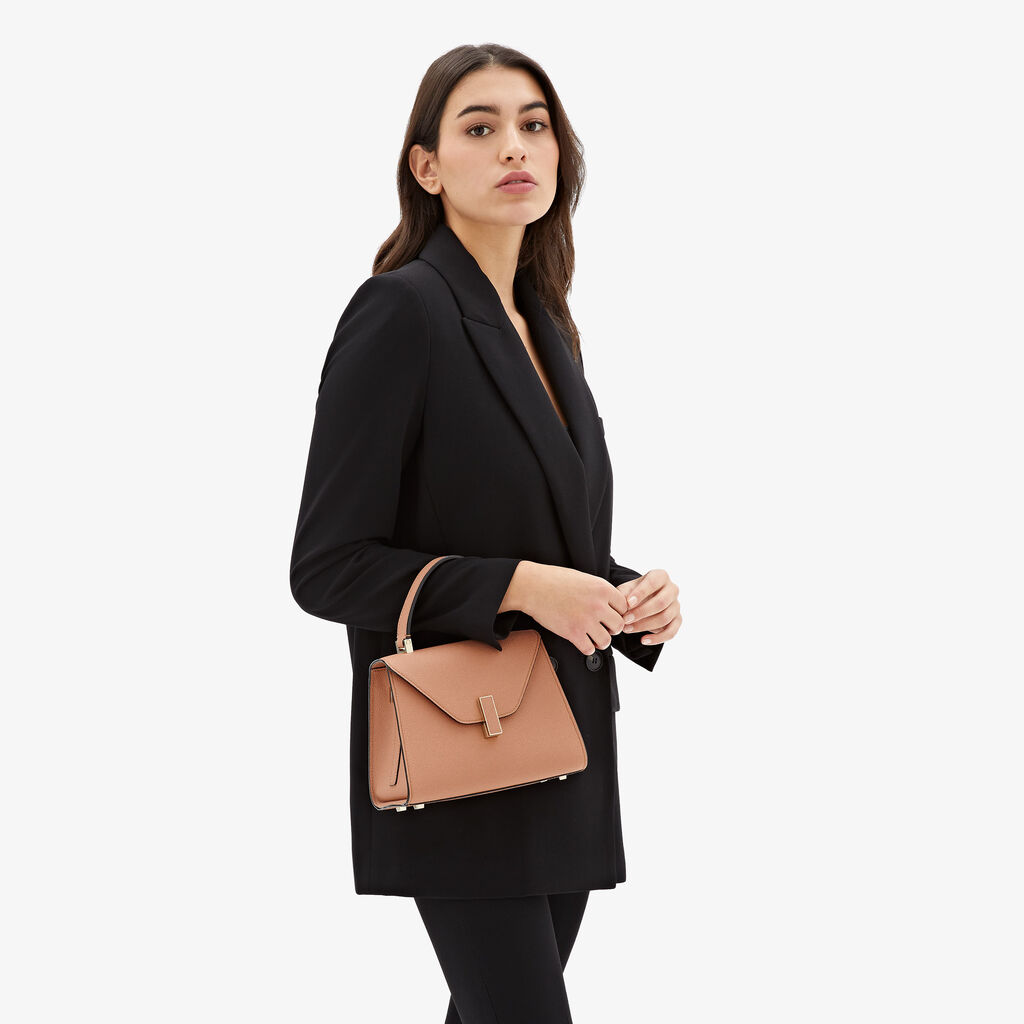 Valextra Borsa A Mano Donna Mini In Pelle Marrone | Valextra Iside