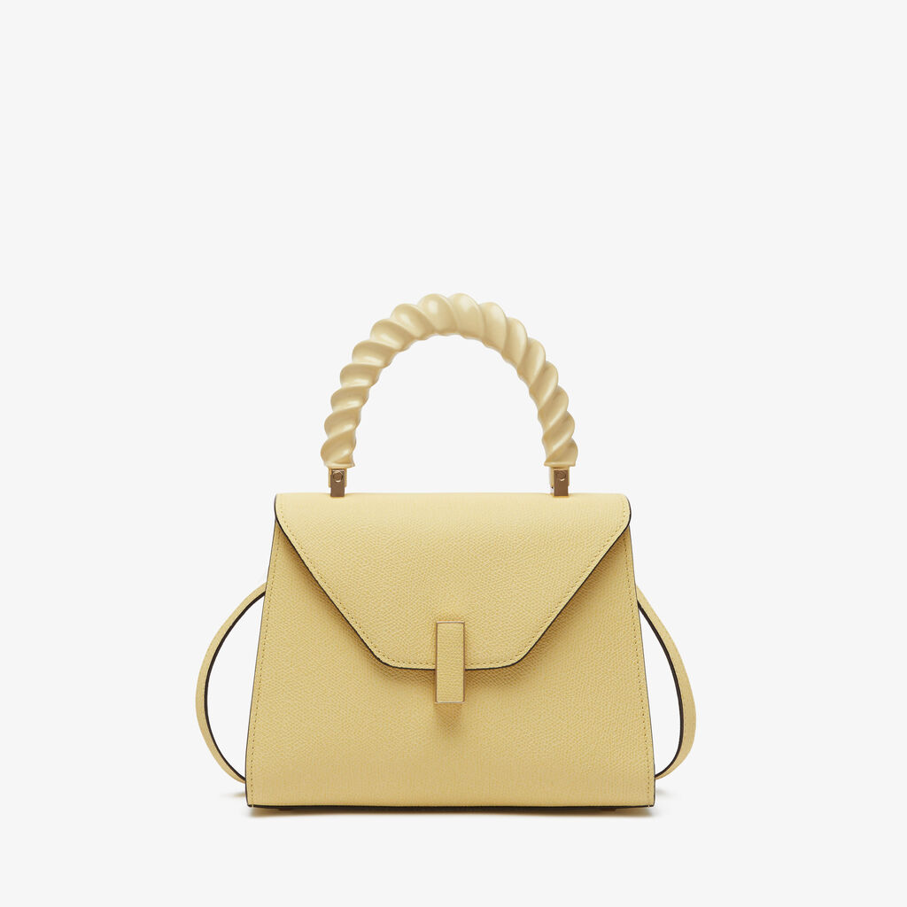 Valextra Borsa a mano Donna Mini in Pelle rigida Gialla | Valextra Iside