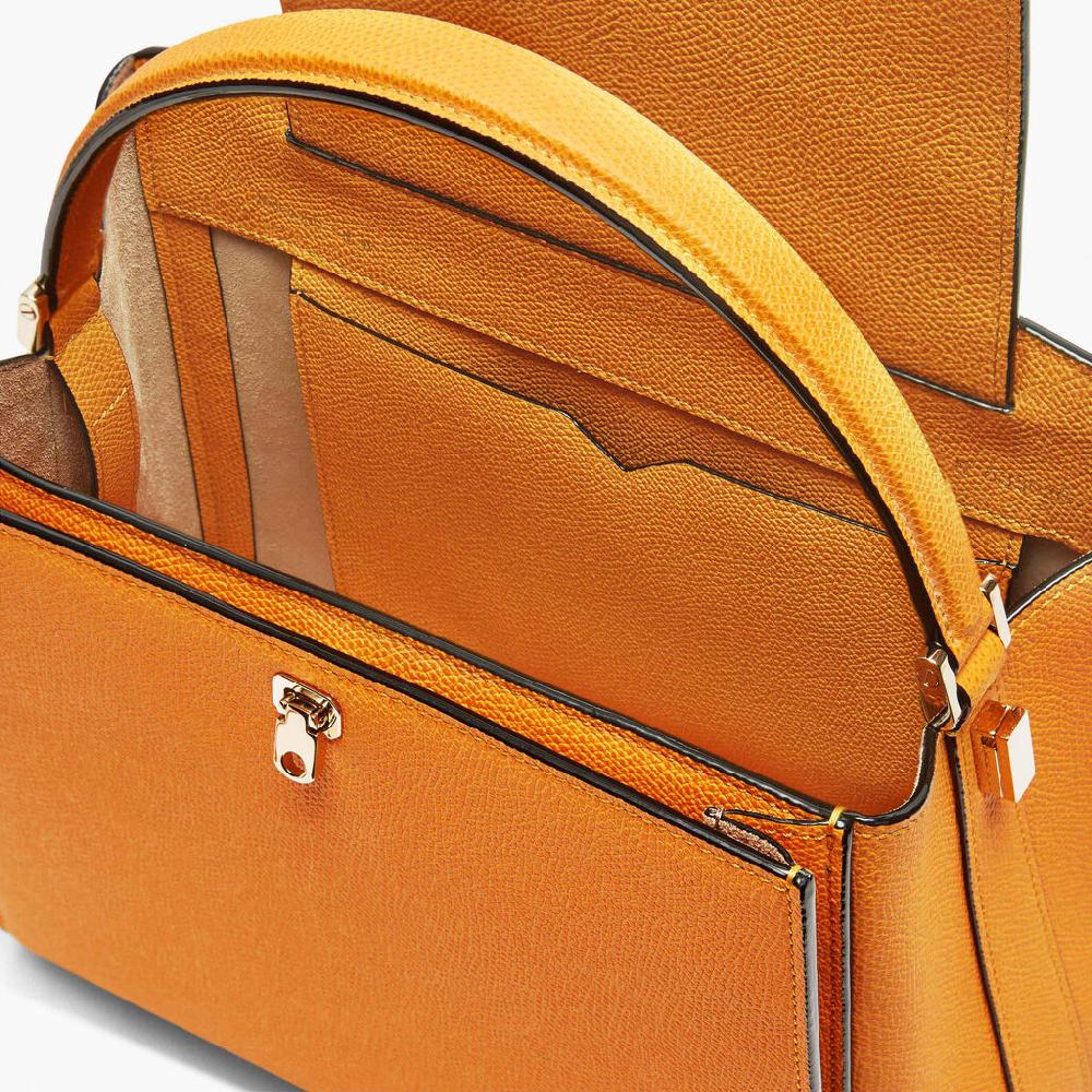 Valextra Borsa A Mano Elegante In Pelle Gialla | Valextra Brera