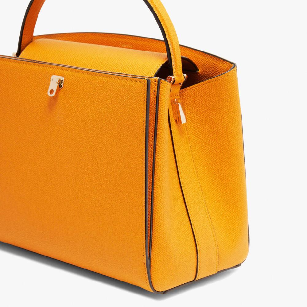 Valextra Borsa A Mano Elegante In Pelle Gialla | Valextra Brera